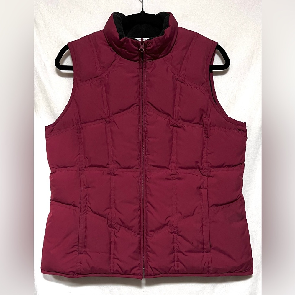 Pendleton Duck Down / Feather Puffer Vest Burgund… - image 2